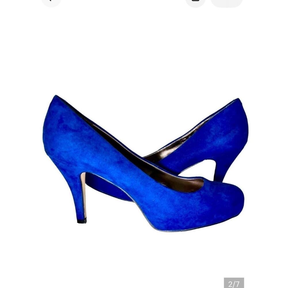 Madden Girl Faux Suede Hidden Platform High Heels in Cobalt Blue Women’s 8 - Picture 2 of 7